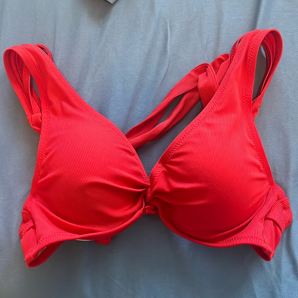 Red Target Bikini top